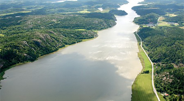Flygfoto över Åbyfjorden