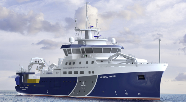 Illustration på forskningsfartyget Svea.